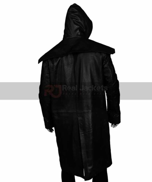 Horse Riding Stockman Hooded Leather Coat