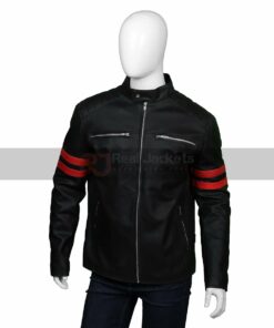Mens Motorcycle Black Leather Jacket