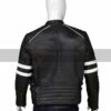 Mens Retro Black Leather Biker Jacket