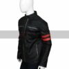 Mens Retro Motorcycle Black Leather Jacket