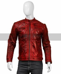 Mens Shoulder Design Red Leather Jacket.jpg