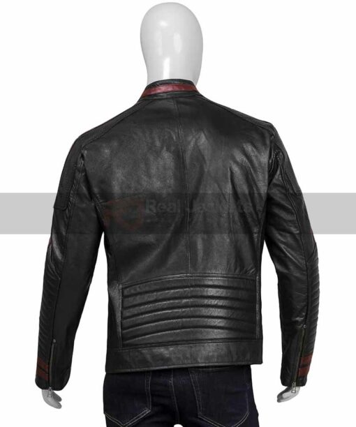 N7 Biker Black Leather Jacket