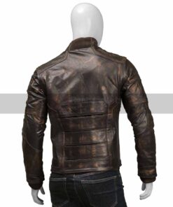 Winter Soldier Bucky Barnes Brown Leather Jacket