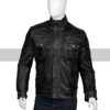Cafe Racer Black Leather Jacket