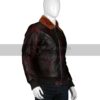 Mens Distressed Red Leather Jacket