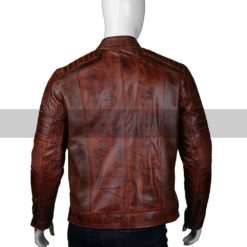 Shoulder Design Biker Leather Jacket