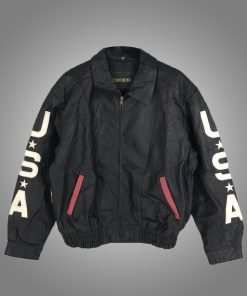 American Flag Vintage Leather Jacket 1