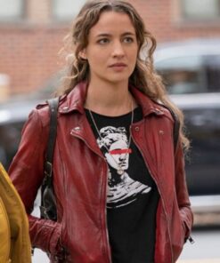 Sarah Cooper The Republic of Sarah Red Leather Jacket