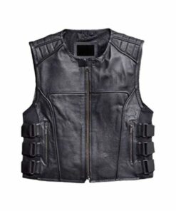 Harley Davidson Swat II Black Leather Vest