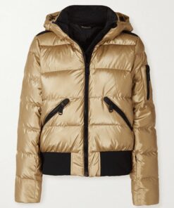 Keeley Ted Lasso S02 Gold & Black Puffer Jacket