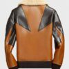 Mens Brown Shearling Sheepskin Bomber Jacket For Mens Outfits