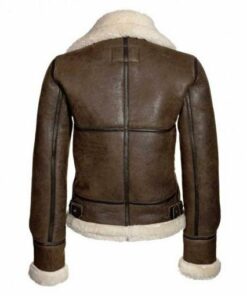 Womens Aviator Brown Leather Jacket