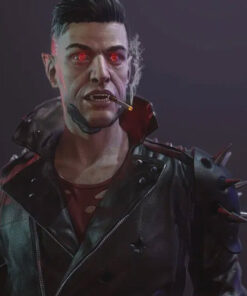 Dracula Cyberpunk 2077 Black Leather Jacket 6