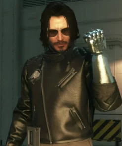 Johnny Silverhand Quilted Leather Jacket in Cyberpunk 2077