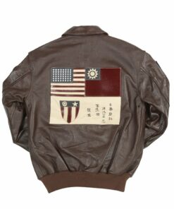 Mens Flying Tigers A-2 Brown Jacket