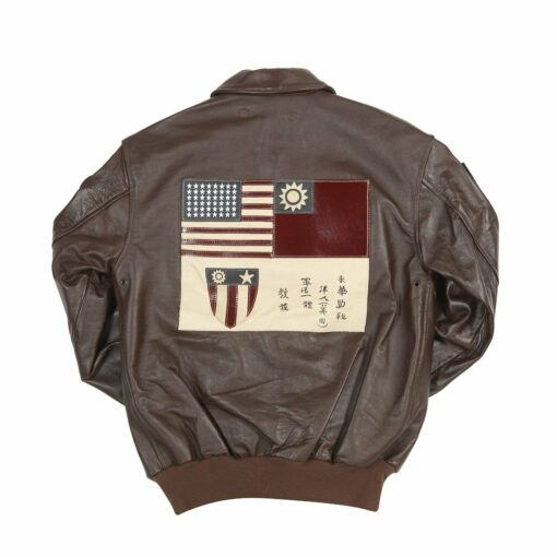 Mens Flying Tigers A-2 Brown Jacket