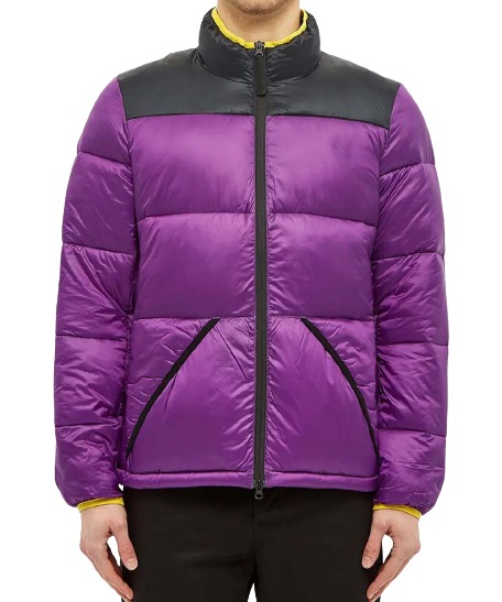 Mens Purple Stylish Winter Puffer Jacket