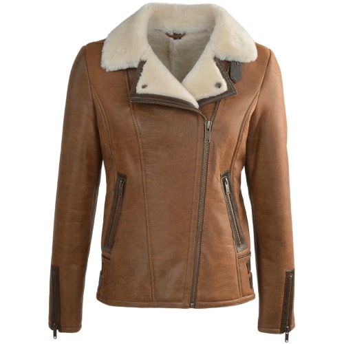 B-3 Avaitor Brown Shearling Leather Jacket
