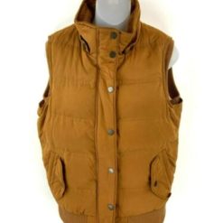 Womens Fitted Body Warmer Brown Cotton Vest