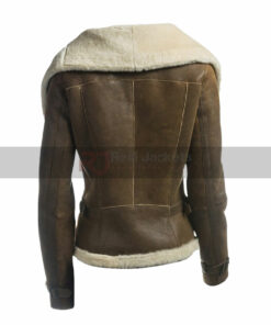 Women’s Brown Leather Shearling Jacket
