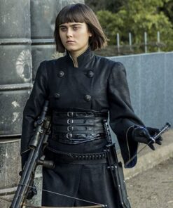 Black Leather Coat Ally Ioannides in Tv Series-Into the Badlands