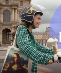 Emily In Paris S02 Flannel Green Plaid Blazer