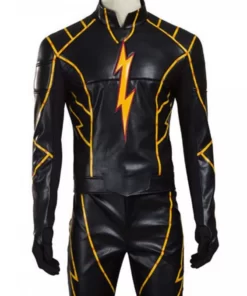 Todd Lasance The Flash Rival Black Racer Leather Jacket