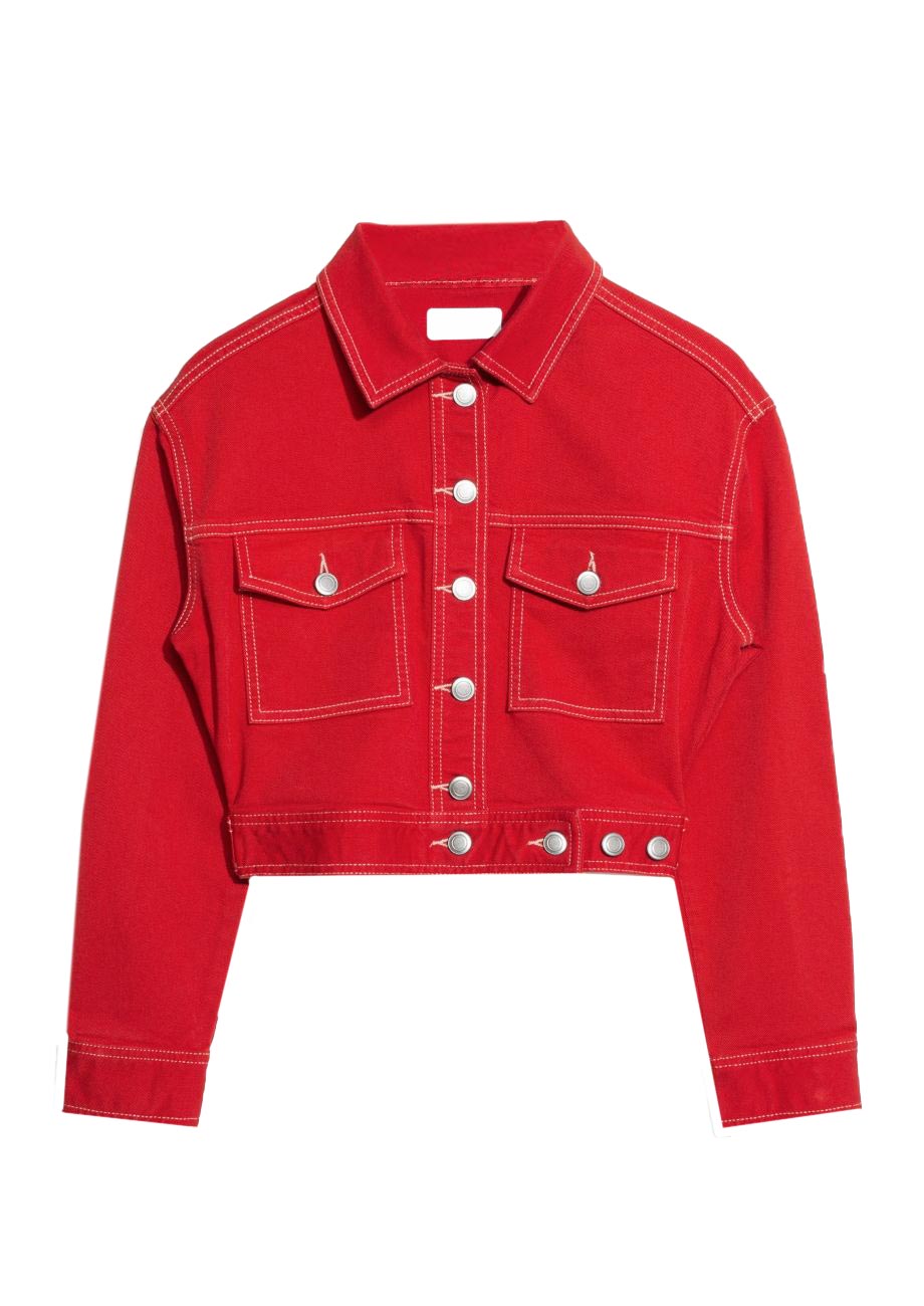 Women Red Jeans Denim Jacket | Jeans ...