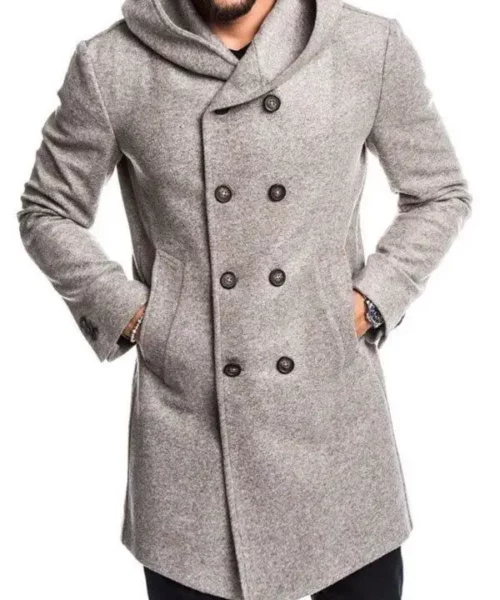 Men's Grey Wool Coat