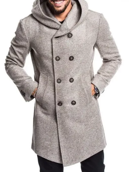 Men's Grey Wool Coat