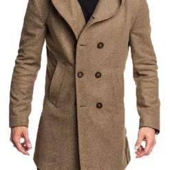 Men's Brown Wool Coat