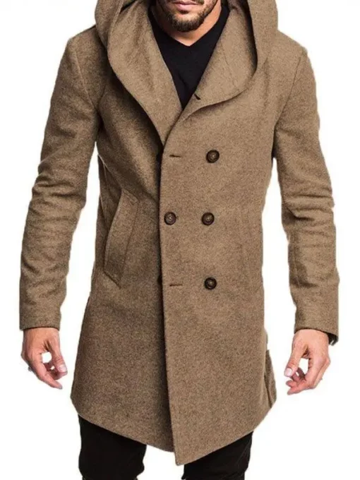 Men's Brown Wool Coat