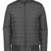 Men's Horizontal Puffer Grey Jacket