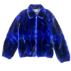 Men’s Blue Rabbit Fur Jacket