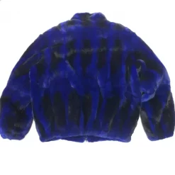 Men’s Blue Rabbit Fur Jacket