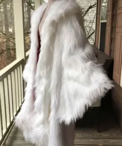 Once Upon A Time Victoria Smurfit White Fur Coat