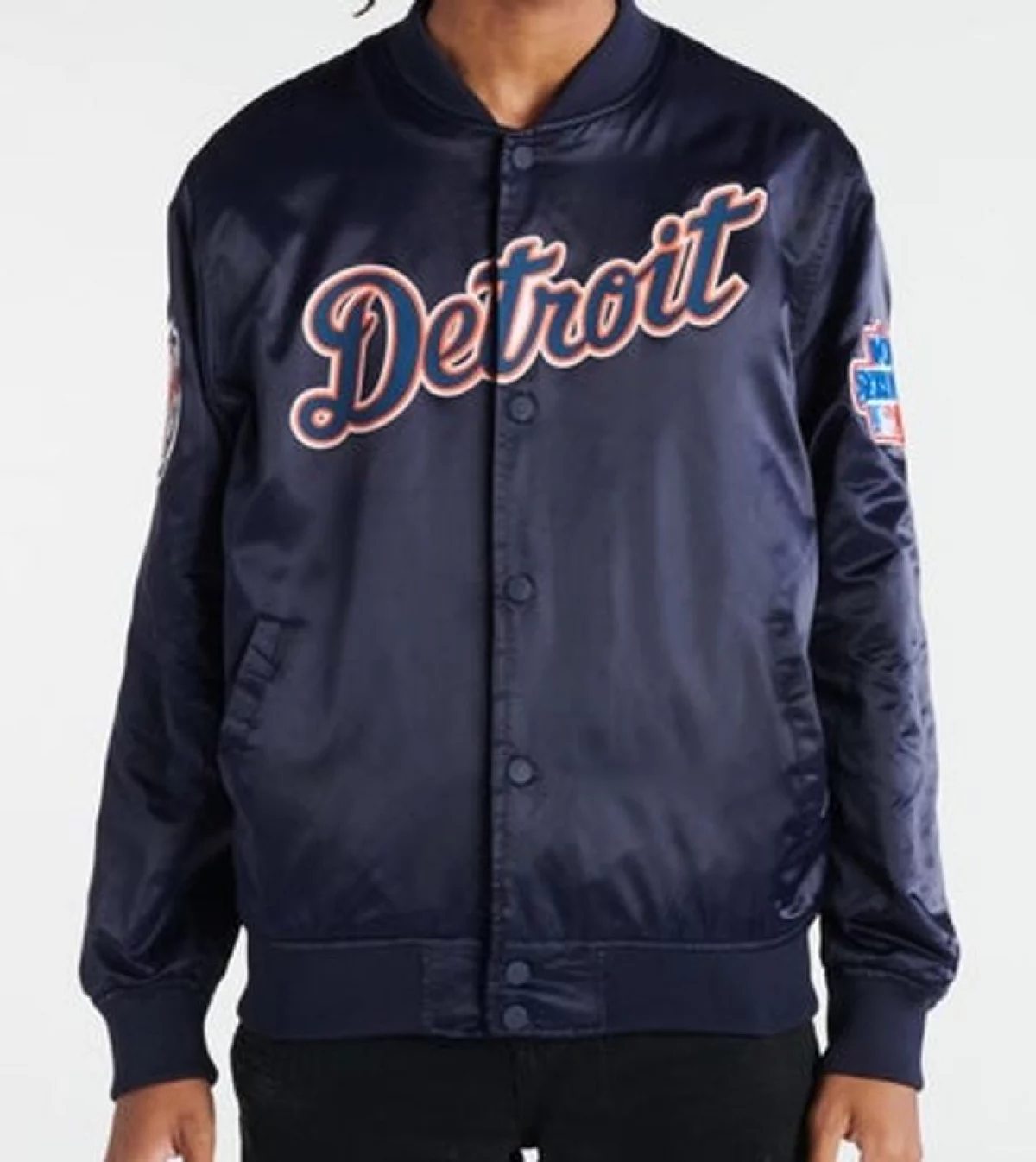 Detroit Tigers Old English D Patent Leather Collection Nylon Jacket – DS  Online