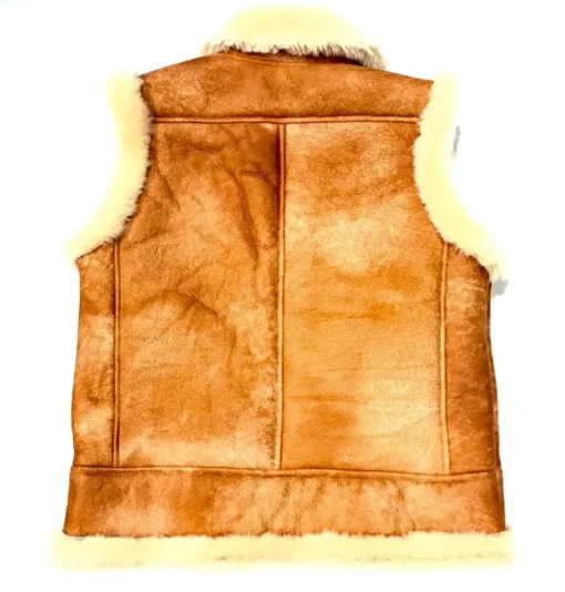Men's Brown Leather Vest