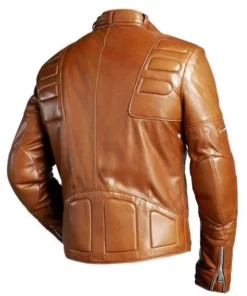 Men's Motorcycle Brown Padded Jacket