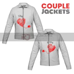 Valentine Couple's White Jackets