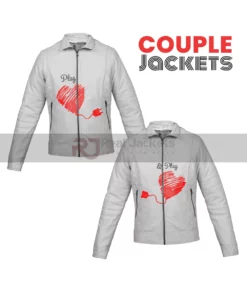 Valentine Couple's White Jackets