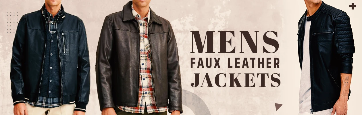 Mens Faux Leather Jackets