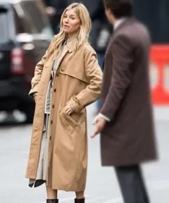 Anatomy of a Scandal 2022 Sienna Miller Brown Cotton Trench Coat