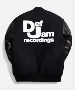 Def Jam Black Bomber Varsity Jacket
