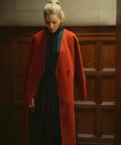 Sophie Whitehouse Anatomy of a Scandal Orange Long Coat