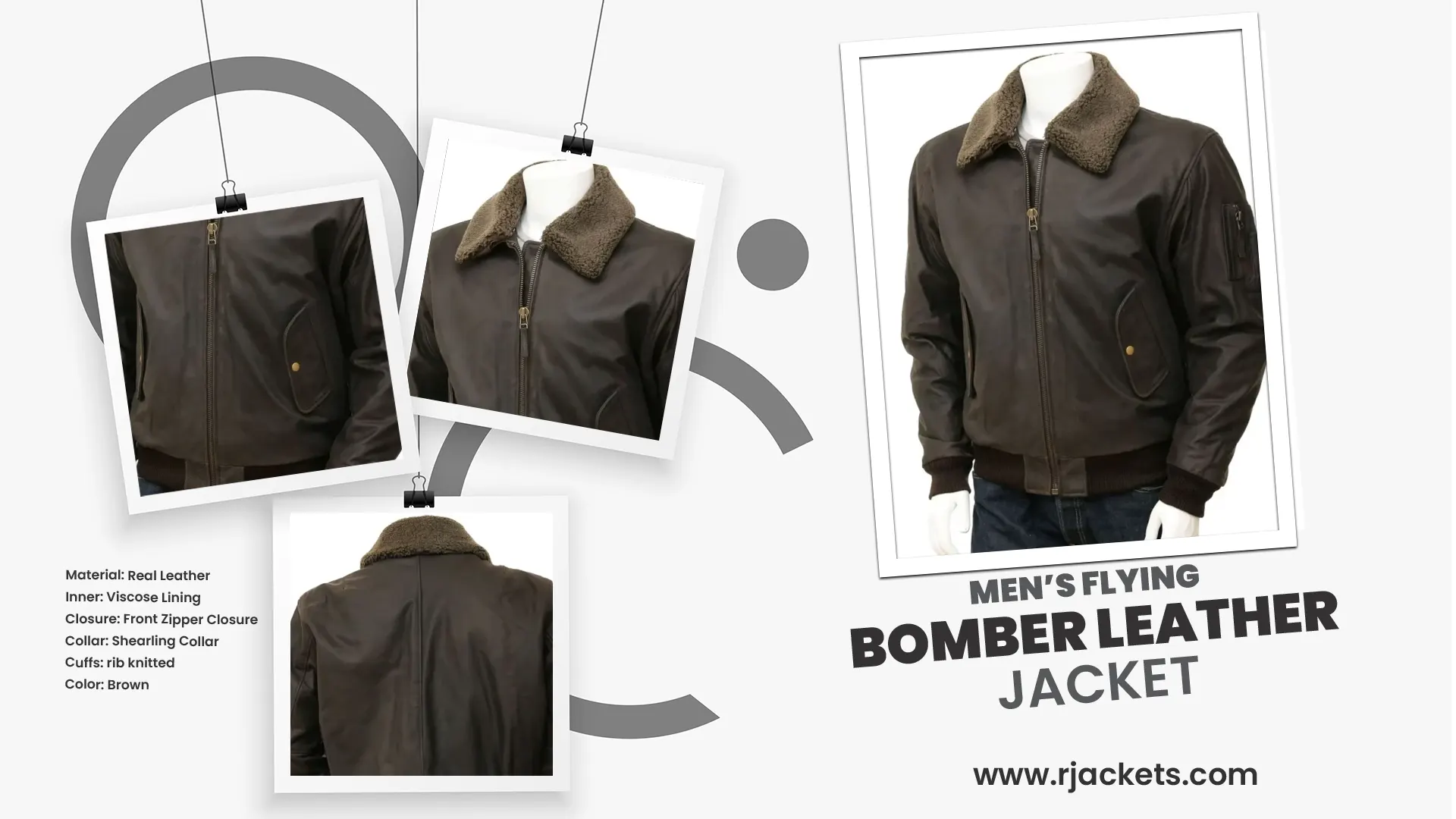 Men’s Flying Bomber Leather Jacket | Mens Aviator Jacket