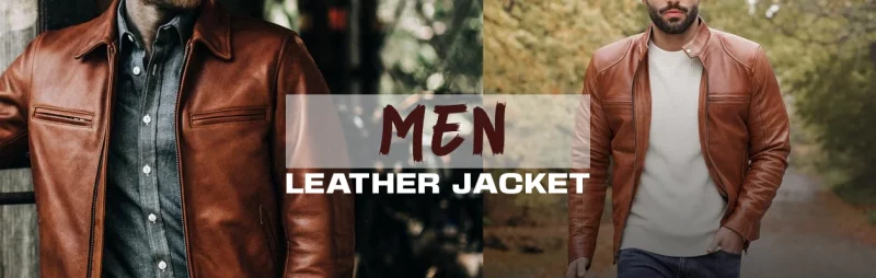 Men leather Jacket banner