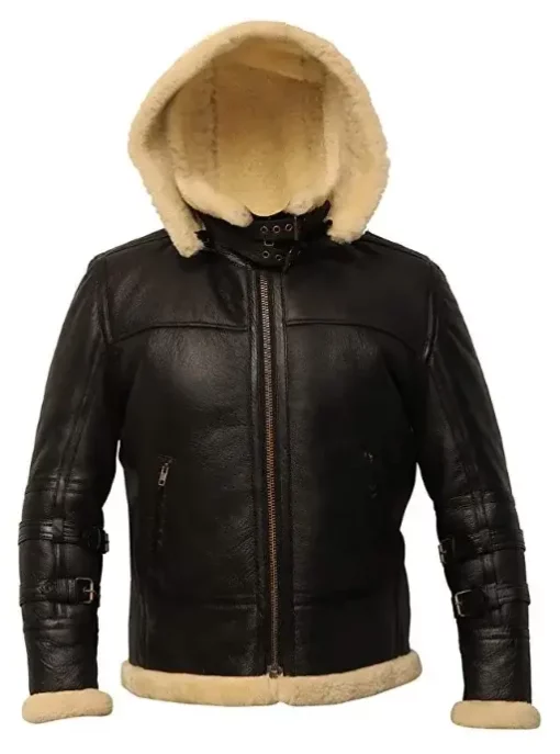 B3 Shearling Removable Hood Jacket