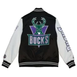 Milwaukee Bucks Black Varsity Jacket