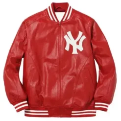 Supreme Yankees Varsity Leather Jacket